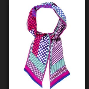 Louis Vuitton Purple Multi Silk Bandeau